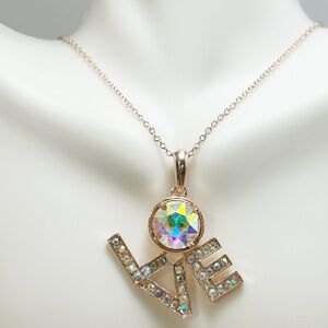 Rose‎ Gold Love Pendant Necklace